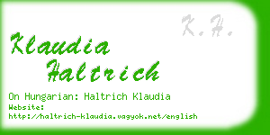 klaudia haltrich business card